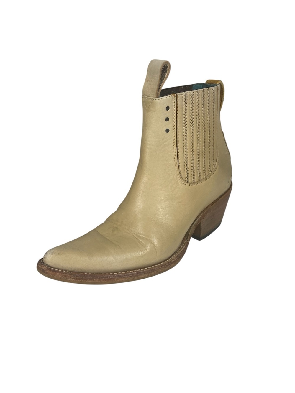 Pskaufman No. 1001 Freeway Chelsea Ankle Boots Bootie Womens 7 B Bone Leather